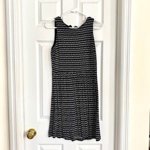 Loft Sleeveless Black and White Dress